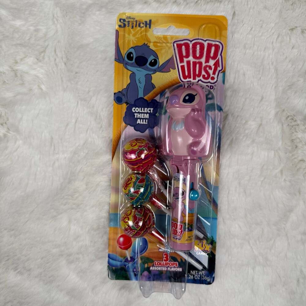 Disney Stitch Pop Ups Lollipop Dispenser with 3 Lollipops